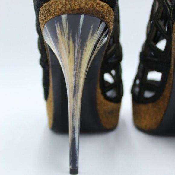 Burberry Prorsum Peep Toe Cage Booties Sz 10 NWOT - Picture 2 of 7